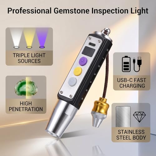Lampe d'évaluation Cosiki triple source pour révéler le jade - 3