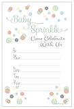 Baby Sprinkle Invitations - Boy or Girl Gender Neutral - Fill In Style (20 Count) With Envelopes