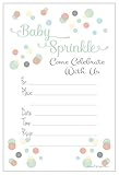 Baby Sprinkle Invitations - Boy or Girl Gender Neutral - Fill In Style (20 Count) With Envelopes