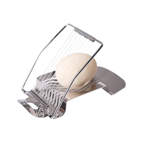 Cortador de huevos de acero inoxidable,cortador de huevos cocidos para cortar huevos duros de metal, Cortador de Ccáscara de Huevo, Divisores Abridor de Huevo, Egg Slicer Cutter para Huevos Duros