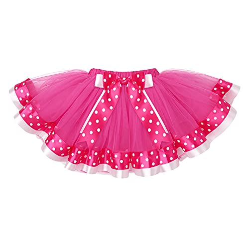 IBTOM CASTLE Toddler Birthday Girls Princess Party Outfit Polka Dots Top Shirts Tutu Skirt Set Ears Cake Smash Costume4