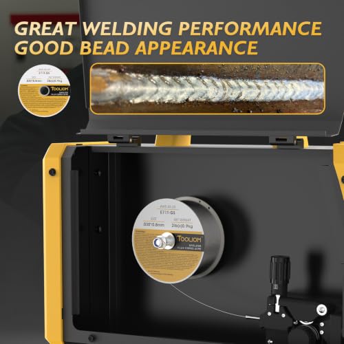 Image of TOOLIOM E71T-GS .030 inch Gasless Flux Core Welding Wire 2LB, 4pcs | Welds carbon steel in all positions, minimal spatter, easy slag removal