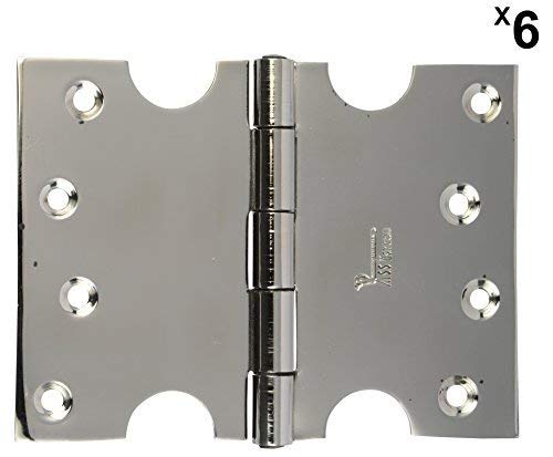 ssiskcon 4" inch Length 12 Gauge 2" inch obstacle Gap x 4" inch total Width Stainless Steel C-Type Parliament Door Hinges Glossy Finish Normal Movement Classic Series Pack of 6 Hinge (B076H1ND5Q) Amazon Price History, Amazon Price Tracker