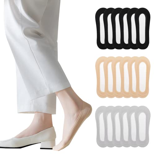 Caudblor 9 Pares Calcetines Invisibles Mujer Antideslizante Calcetines Cortos 36-39/38-41