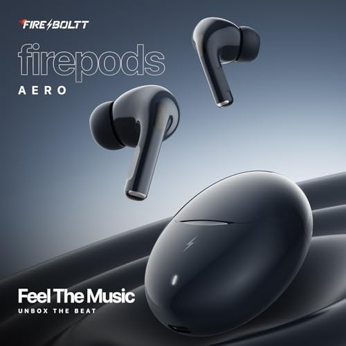 Image of Fire-Boltt Aero TWS Earbuds Custom EQ, Wireless Bluetooth 5.4, Music & App Support, 50H Playtime, Fast Charging Case, 50ms Low Latency for Gaming, Touch Controls, IPX4 Waterproof, Clear Calls - Blue