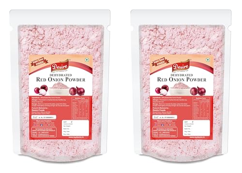 Image of Desire Red Onion Powder, 500g | Pure & Natural Dehydrated Onion Powder | No Additives | Perfect for Cooking, Seasoning, and Spices | Unlock Rich Flavor for Every Meal (Pack of 2)