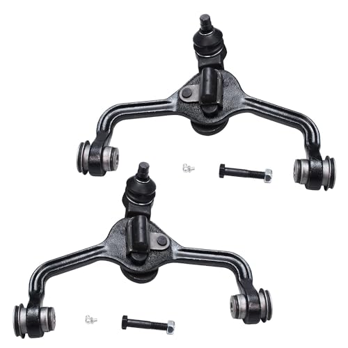 Image of Detroit Axle - Front End 12pc Suspension Kit for 1995-2002 Mercury Grand Marquis Crown Victoria Lincoln Town Car Control Arms with Ball Joints Tie Rods Replacement Idler Pitman Arm Adjusting Sleeves