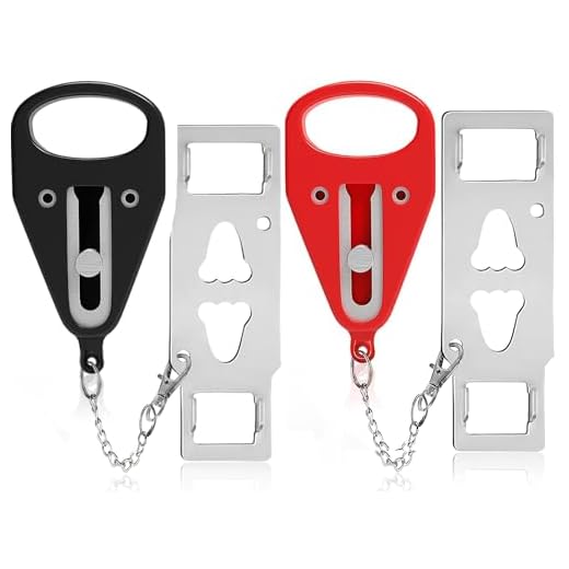 Portable Door Lock-2 Pack Solid Heavy Duty Extra Lock for Additional Privacy and Safety in Hotel,Apartment,and Prevent Unauthorized Entry in Traveling, AirBNB, Home, Apartment and School