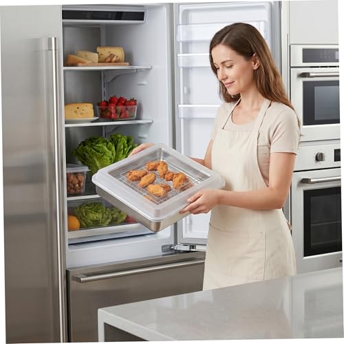 Plat de cuisson 8x8 en acier inoxydable de qualité supérieure avec couvercle
