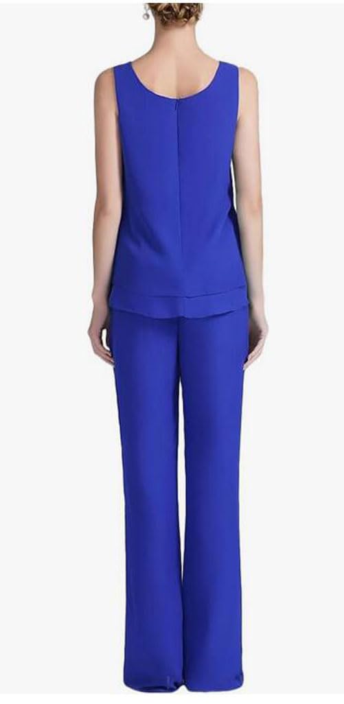 3 pezzi chiffon madre della sposa pantaloni abiti abito ospite abito da sera formale abito da festa di nozze vestito