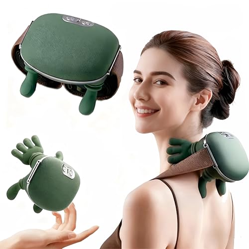 BitOffun Shoulder and Neck Massager Bionic Heated Massager Neck Massager with Fingers 4D Kneading Massage Simulates a Real Palm Massage for Comfort Relax Muscle Tension