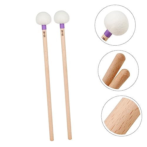 YARNOW 2 piezas baquetas para timbal con cabeza de fieltro miniatura 7