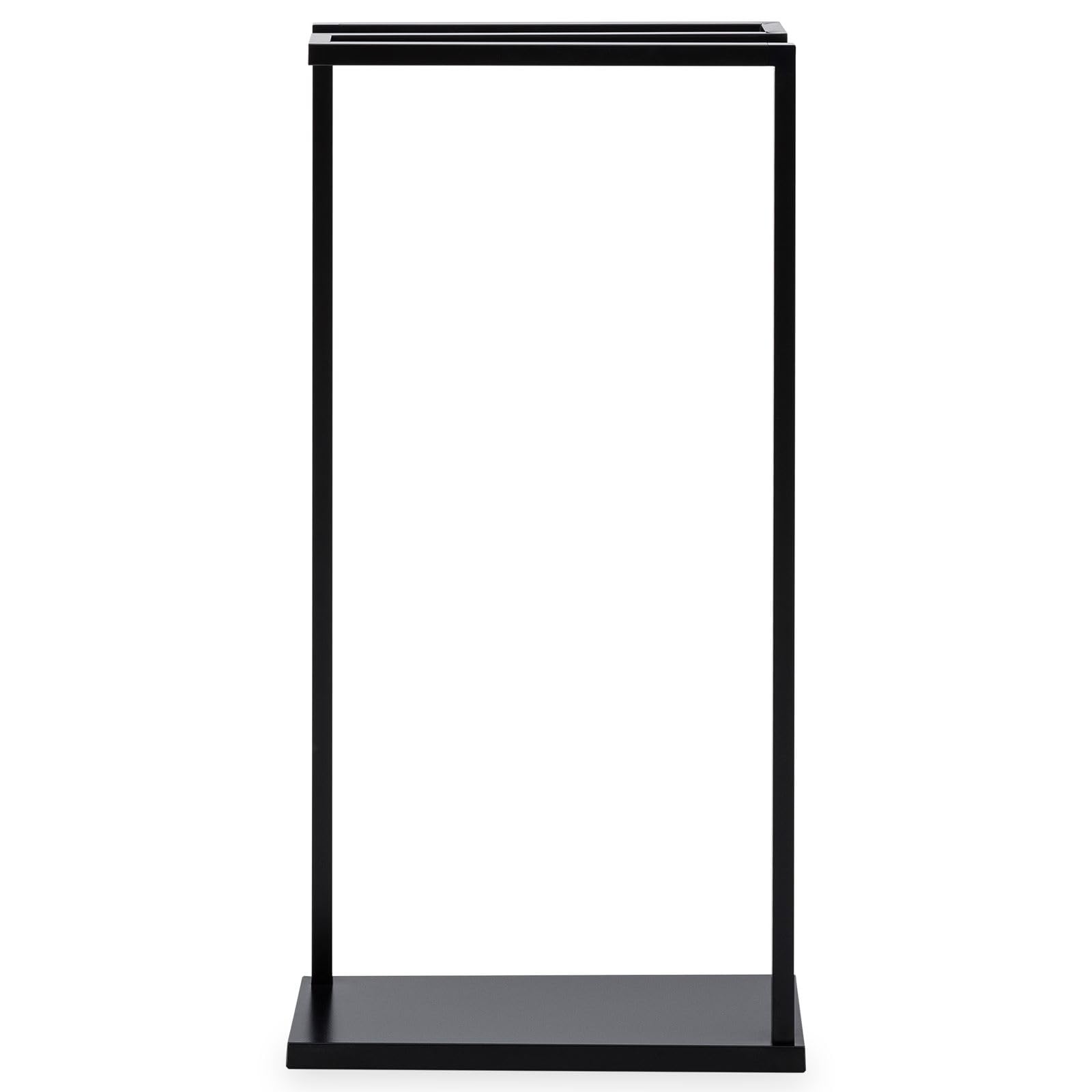 IDIMEX Porte Serviette Salle de Bain en Métal Noir, Design Simple et Moderne, sur Pieds avec Socle Stable, 3 Barreaux Porte Serviettes, Noir