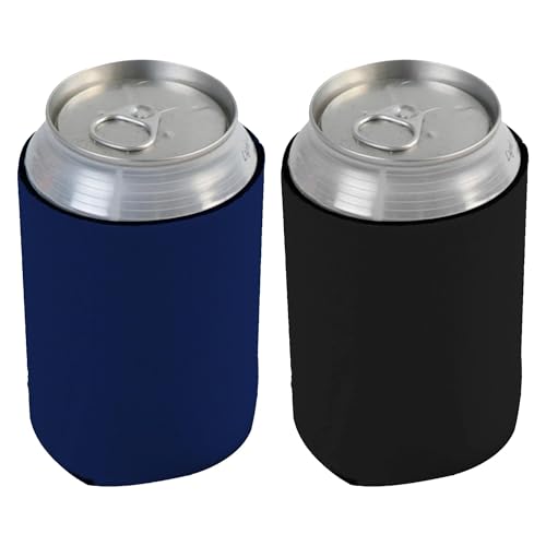 2 unidades de 330 ml para latas de cerveza y otras latas de bebidas (azul marino, negro)