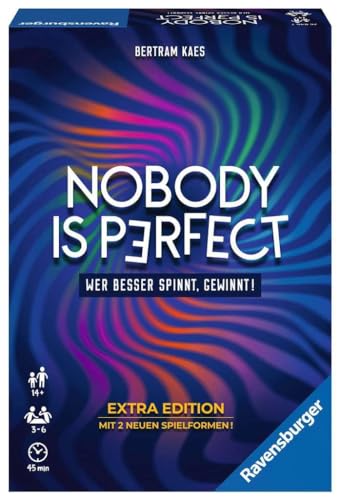 Ravensburger 26846 Nobody is Perfect Extra Edition Communicative Card Game, New Year's Eve Game for The Whole Family, Game for Adults and Teenagers from 14 Years, for 3-6 Players