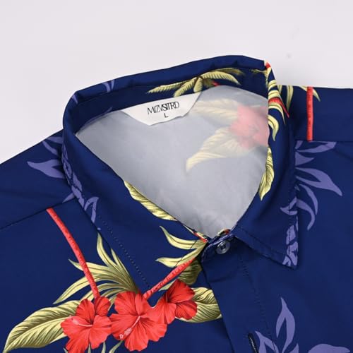 Image of Hawaiian Shirt for Men Tropical Shirts Summer Beach Button Down Short Sleeve Luau Aloha Floral Cruise Vacation Outfit 2026