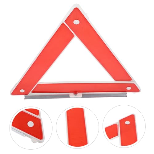 2 triángulos de advertencia reflectantes para emergencia miniatura 4