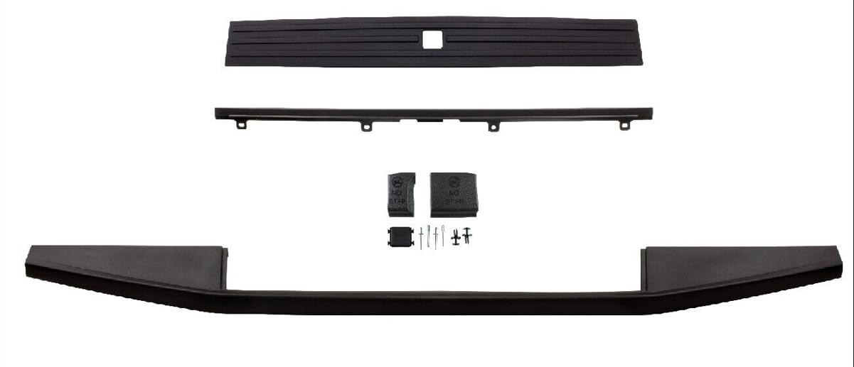 Tailgate Molding 3 PC Set Compatible for 2015-2020 Ford F150 w Flex Step Models; Step Pad Trim Kit; Truck Spoiler Protector Cover OE Style