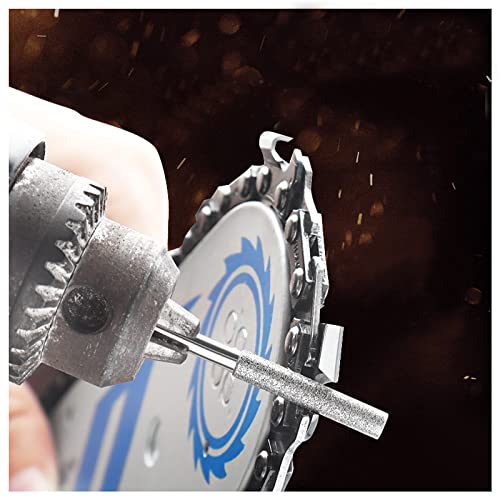 VGOL 12PCS 4.0mm Diamond Chainsaw Sharpener Burr Grinding Stone File Sharpening Polishing Grinding Tool for Chainsaw Grinder or Other Rotating Tool - Image 3