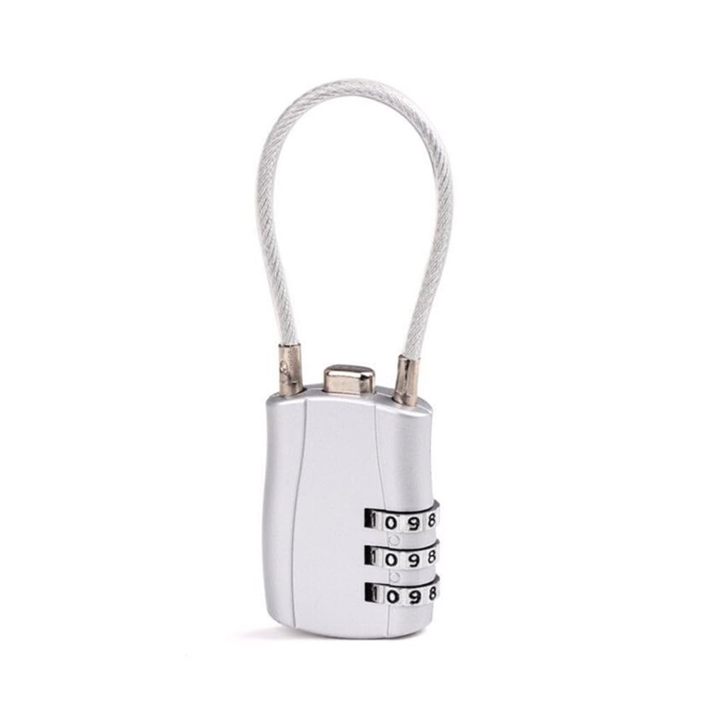 Gnyvzxplq Silver Suitcase Locks, Multicolor Combination High Security Customs Padlock For Luggage Suitcase Helmet(Silver)