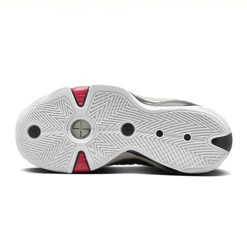 Nike Kid's Air Jordan 38 (GS) Basketball Shoe, White/Siren Red/Black, 6.5 Big Kid 6