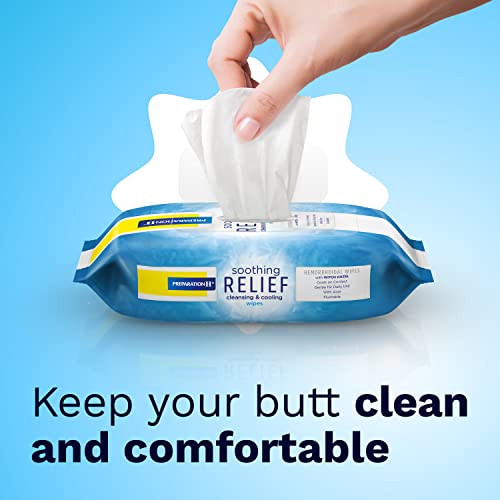 Preparation H F00573055395 Hemorrhoid Treatment Soothing Relief Cleansing And Cooling Wipes, Aloe And Witch Hazel Wipes For Butt Itch Relief - 60 Count  thumb #3
