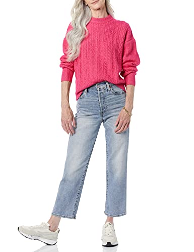 Image of Amazon Essentials Women's Soft-Touch Modern Cable Crewneck Sweater (Available in Plus Size)
