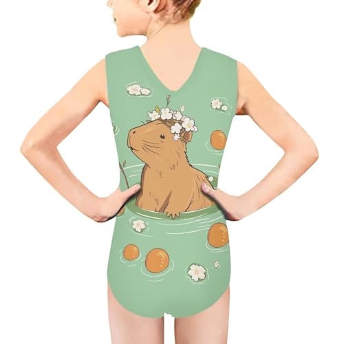 Image of Biyejit Girls Leotards Dance Sport Wear Gymnastics One-Piece Swimwear for Kids 3-14 Years