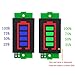 Haldzemo 1S 2S 3S 4S 5S 6S 7S 8S 1-8S Lithium Battery Capacity Indicator Module 4 Sections Green LED Display Tester Li-po Li-ion (5 Pack)