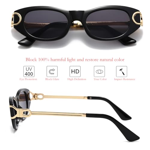 Oval Cat Eye Sunglasses Women Men Retro Small Cute Trendy Sunglasses 90s Vintage Shades2