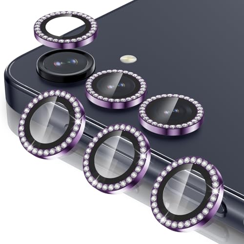 Casetego for Galaxy A16 5G Camera Lens Protector,9H Hardness,Scratch Resistant,Ultra-thin Tempered Glass,Metal Individual Camera Lens Cover for Samsung Galaxy A16 5G,Case Friendly,Shiny Deep Purple