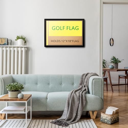 Cadre drapeau de golf 30x45 cm Marsui support mural 50x35 - 6