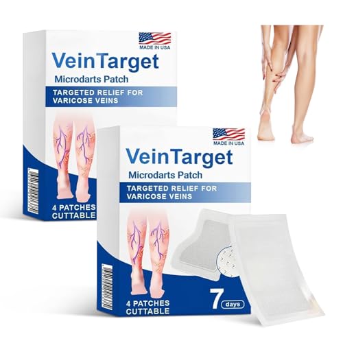 elesysy VeinTarget Microdarts Patch - Improves the Appearanceof Leg 2026 New Leg Renew Varicose Veins Patch VeinTarget Patches for Legs Care - All Skin Types (2 Boxes)