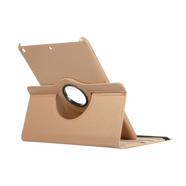 PU Leather Rotate Stand Case for iPad 9.7 inch 5th/6th Generation 2017/18 and For iPad Air 1st Generation and iPad Air 2 2013/14 (Gold) - Image 4