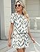 TCOT Pajamas for Women Set Shorts Fashion Summer Loungerwear Crew Neck Tops with Skort Trendy Dressy Casual White,L