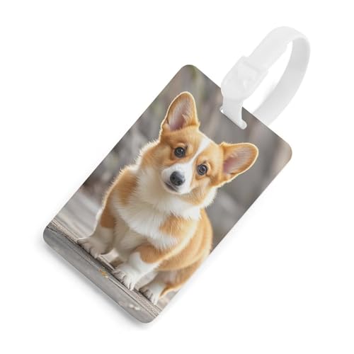 Étiquette à bagages Corgi pour sécuriser votre sac de voyage en avion