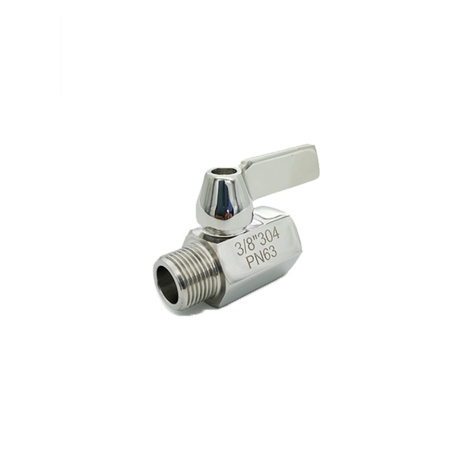 RCGKNNMUZ Valve 1/8" 1/4" 3/8" 1/2" 3/4" 1" BSP Female to Male Thread 304 Stainless Steel Mini Ball Valve for Water Oil Gas(0.75 Inch)