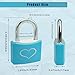 Fuaxat 2 Pack Blue Padlocks with 3 Keys, 1-9/16