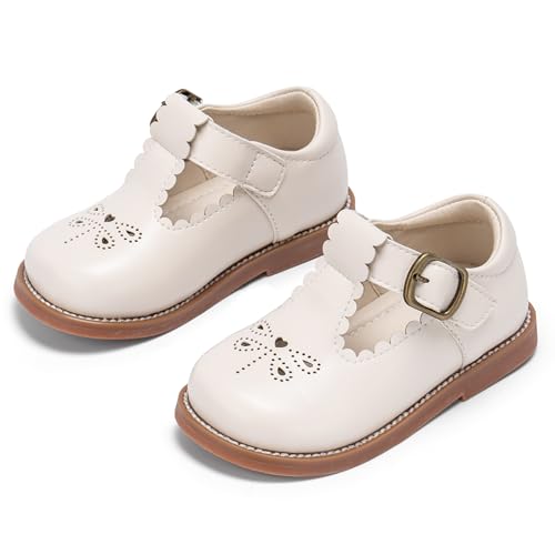 Image of PHIRAMIN Toddler Girl Mary Jane Dress Shoes-Little Girl School Uniform Shoes for Wedding Party