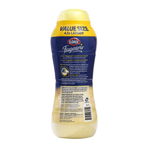 Image of Clorox Fraganzia Laundry Scent Booster Crystals, In-Wash Fragrance Beads for Fresh-Smelling Clothes & Linens, Safe for All Fabrics & Colors, Easy-Pour Bottle, Vanilla Scent, 70 Oz