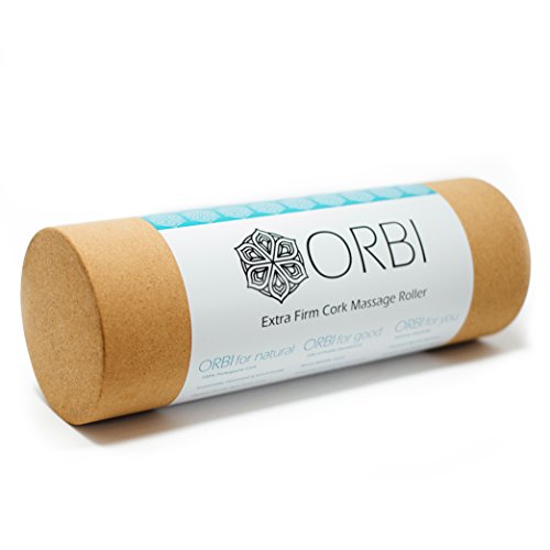 ORBI 100% Natural Cork Foam Roller for Physical Therapy & Exercise | Extra Firm and Holds Shape Better Than Petroleum Based Foam Rollers | Eco-Friendly Trigger Point Therapy Massage Roller