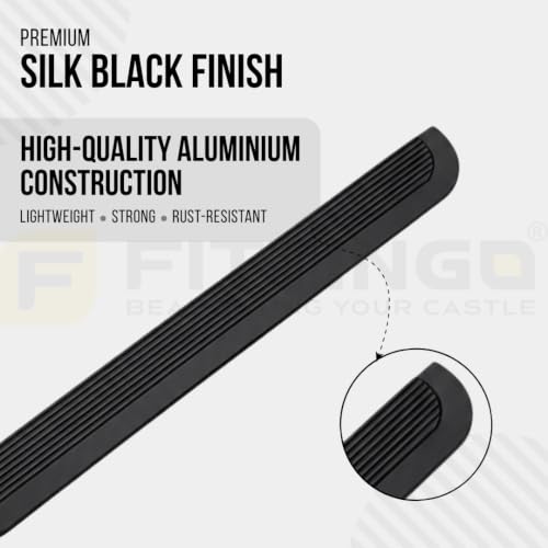 Image of VEZEL Aluminium Cabinet Handle /Wardrobe Handle, Knobs for Cabinets Handle - Modern Cabinet Pull for Wardrobe, Drawer & Cabinets Furniture, (Silk Black) 96mm - Pack of 4-| 3 Years Warranty |
