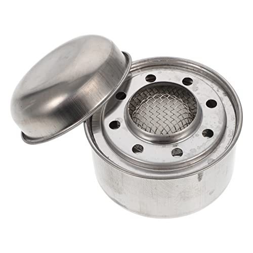 Cabilock Furnace Core Holder with Cover, Chafer Hot Pot Alcohol Burner Stove Wick Box, Stainless Steel Canned Heat Can Catering Accessory for Home Buffet Barbecue Party