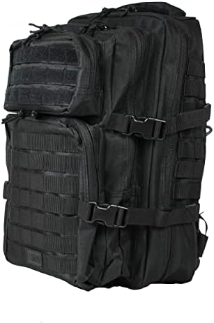 OSAGE RIVER Fishing Tackle Backpack with Fishing Rod Holder, Large Fishing Tackle Bag for Tackle Trays, Tackle Box Backpack for Bass Fishing Camping Traveling Hunting, Black