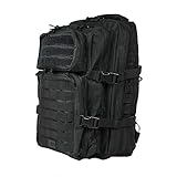 Osage River Fishing Tackle Backpack with Fishing Rod Holder, Large Fishing Tackle Bag for Tackle Trays, Tackle Box Backpack for Bass Fishing Camping Traveling Hunting, Black