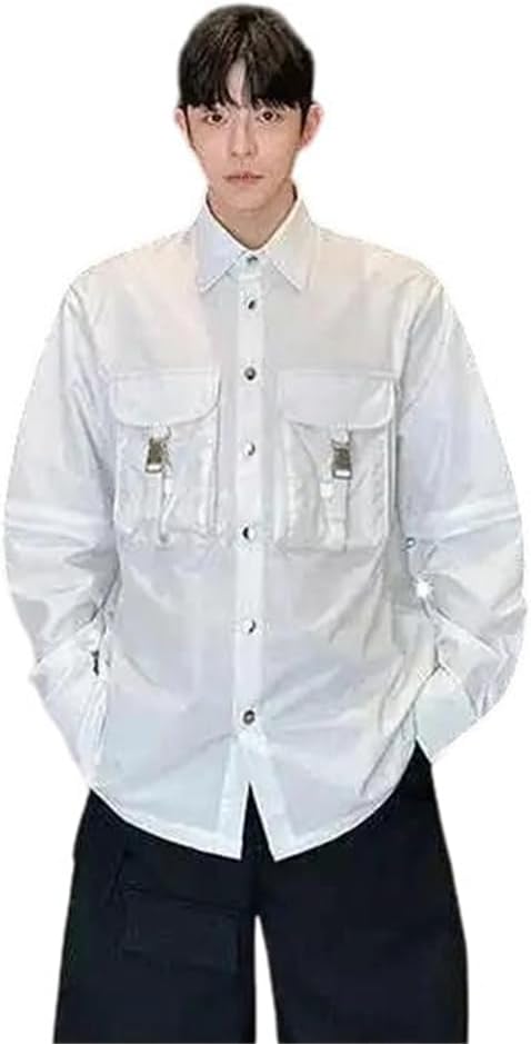 Mens Detachable Sleeve Top Solid Design Long Sleeve Lightweight Travel Shirt