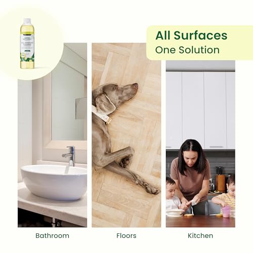 Good Natured Brand All-Purpose Cleaner Concentrate | Multi-Surface Cleaner | Natural Lemon Essential Oil | Multipurpose Cleaner Concentrate All Surfaces | Lemon Love | 16oz makes 256oz