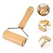 BRIGHTFUFU Wooden Dough Roller Pin Non Stick Baking Tool for Pastry Pizza Tortilla Ergonomic Handle for Easy Use Versatile Kitchen Utensil for All Dough Based Foods