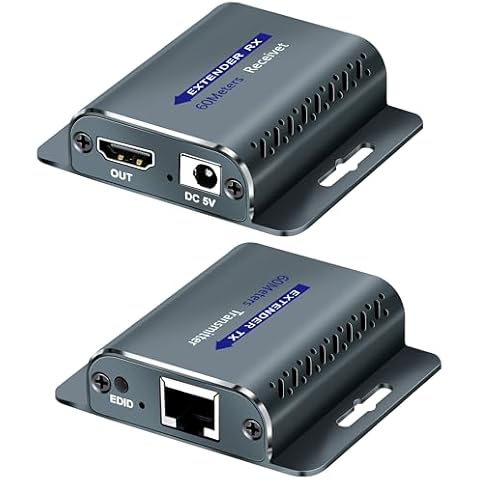 KUYIA HDMI Extender with POC 60m Cover