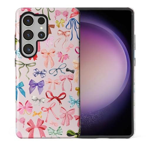 Coque rigide Samsung S25 Ultra motif nœud papillon premium double couche HL2